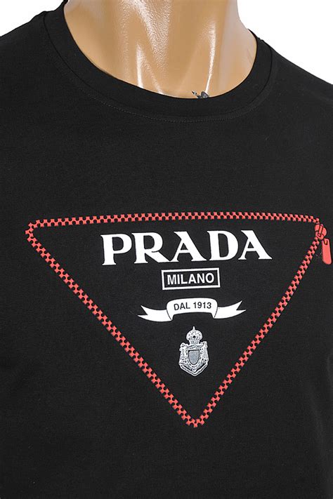 prada logo tshirt|Prada polo tee price.